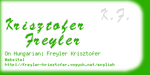 krisztofer freyler business card